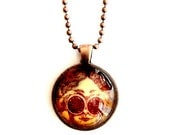 Time Traveler Necklace Steampunk Copper necklace Handmade Graduation Gift Free US Shipping