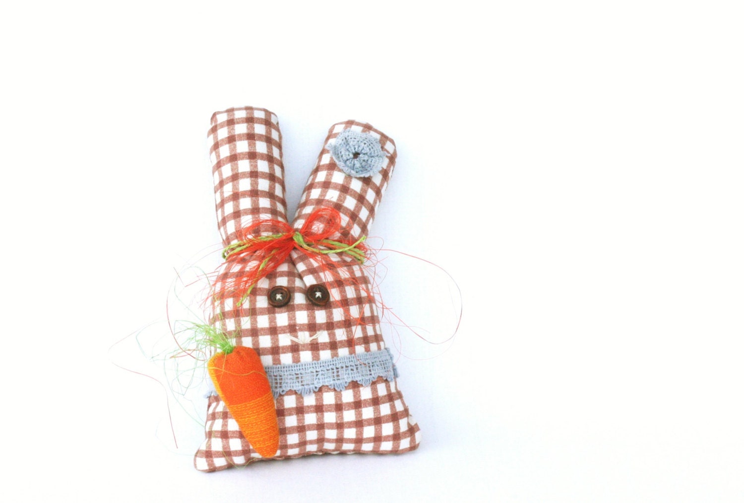 Easter Bunny Fabric Stuffed Bunny Rabbit Toy Cute Bunny With Carrot  Woodland Cottage Chic Home Decor Handmade Toy Easter Gift Spring
