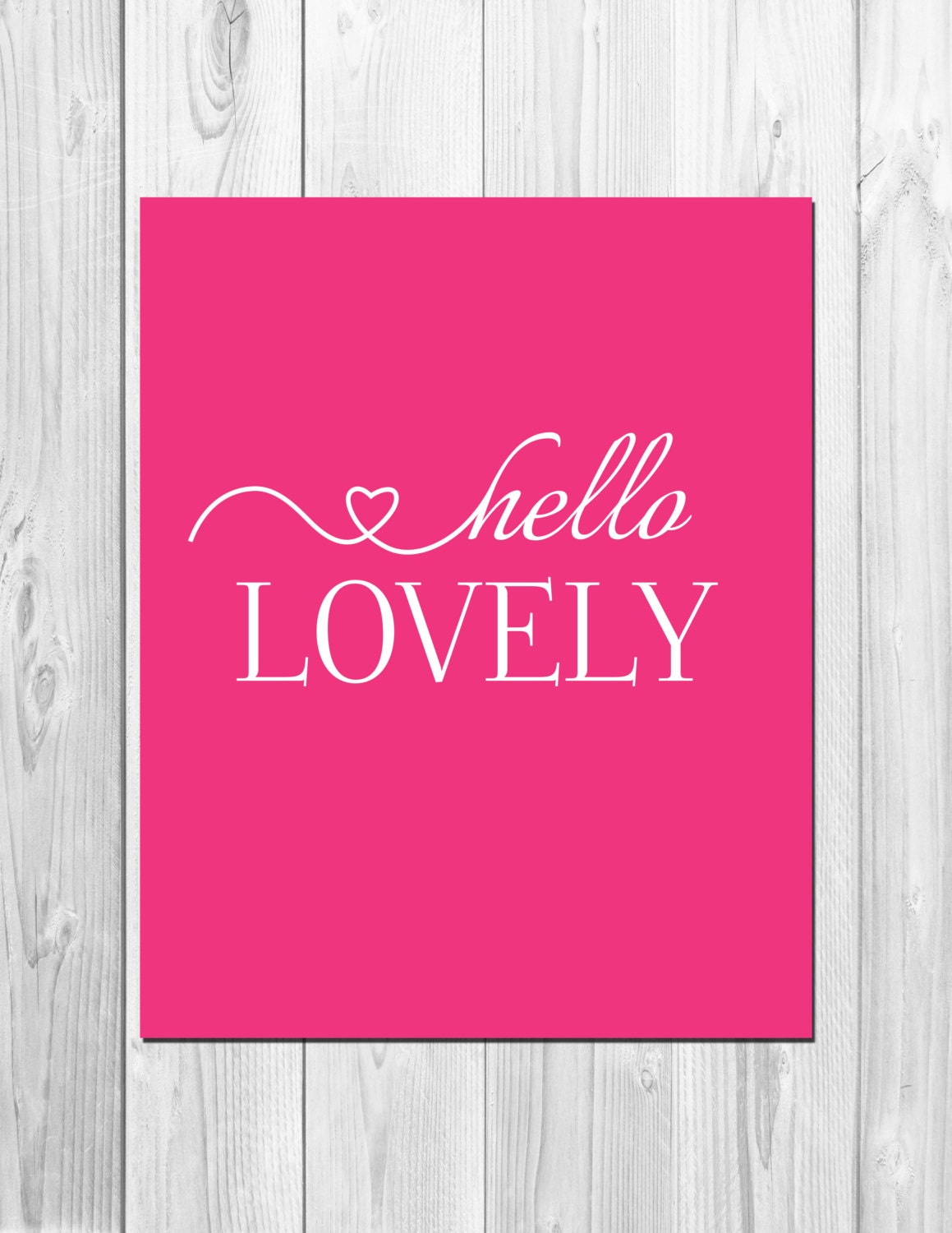 Hello Lovely Print - Printable Sign - 8" x 10" Il_170x135
