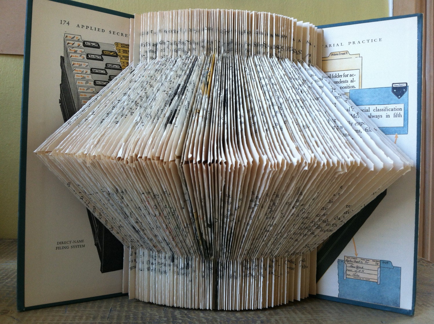 Secretarial Practice Folded Book Art