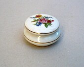Vintage Porcelain Trinket Box, Portuguese Porcelain Box - CostaSul