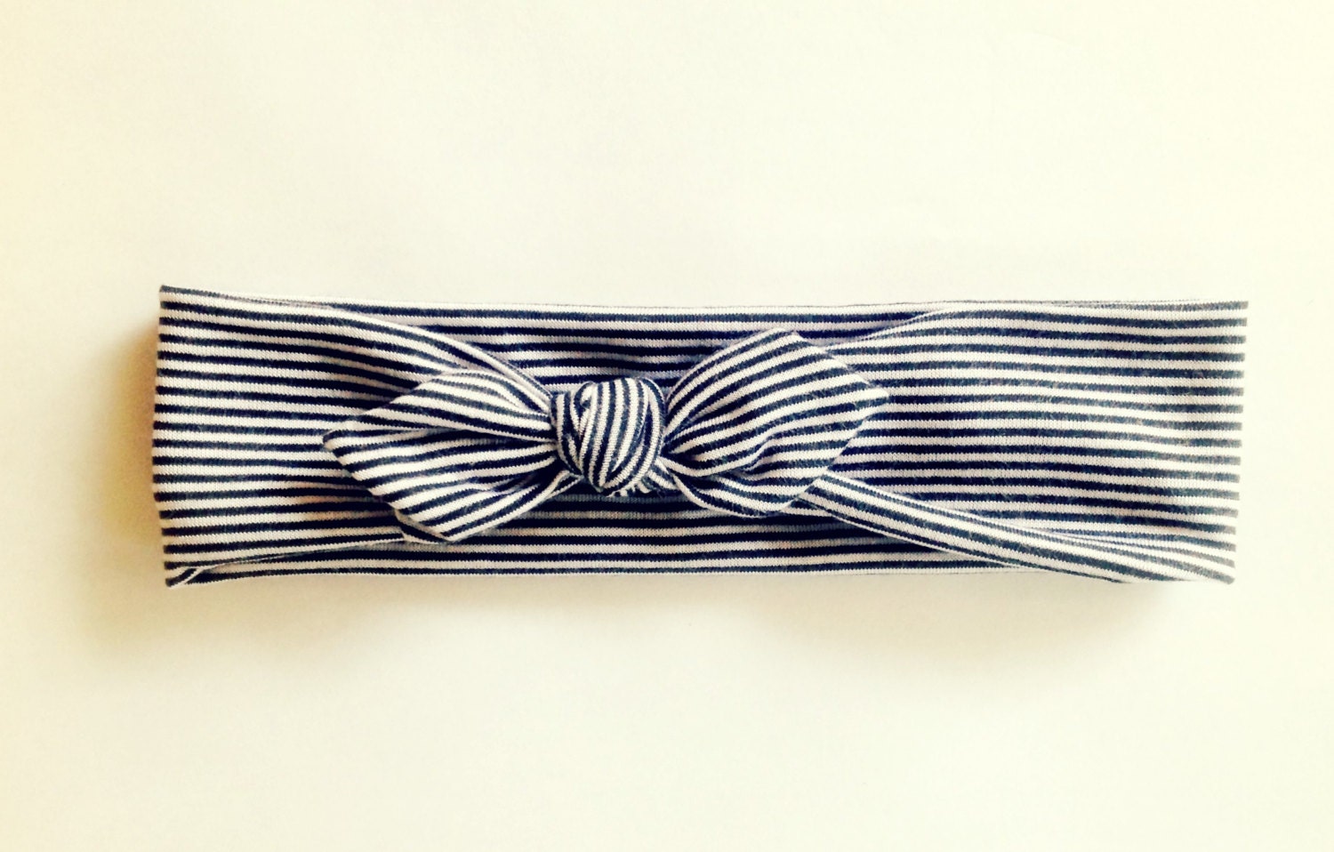 NEW Knit Tie Retro Vintage Wrap Headband Black and White Stripes - Baby - Girls - Toddler - Newborn - Infant