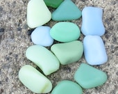 Sea Glass Beach Glass Opaque Blue Jadeite UV Milk Glass
