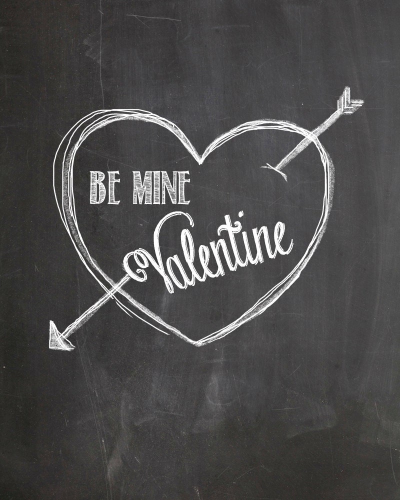 Be Mine, Valentine Chalkboard Art