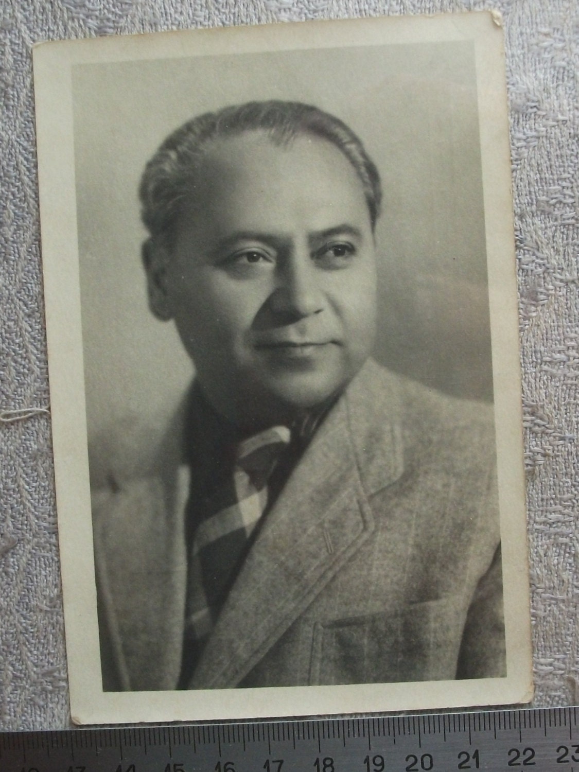 VINTAGE Post card from Russia Soviet Union  Actor Cinema Black-White Photography Collectible mixed media ephemera Made in USSR