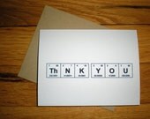 Periodic Table of the Elements "ThNK YOU" Thank You Card (set of 6,) 100% recycled, eco friendly