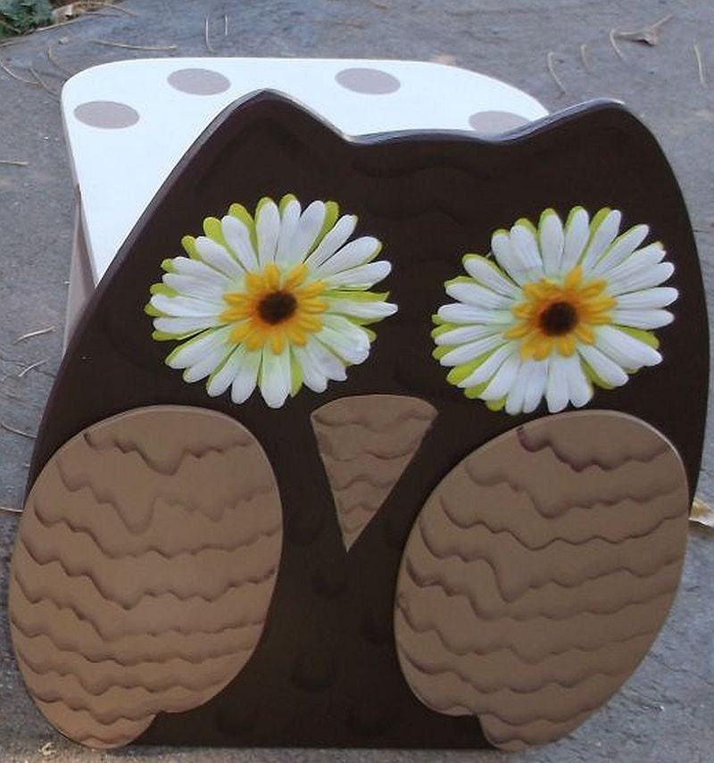 Time Out Reading Chairs bench BOYS  Rustic Owls Stool