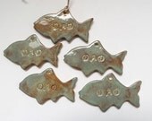 Ornament, Fish, stamped DAD, Father's Day Gift,   Gift Boxed, In Stock