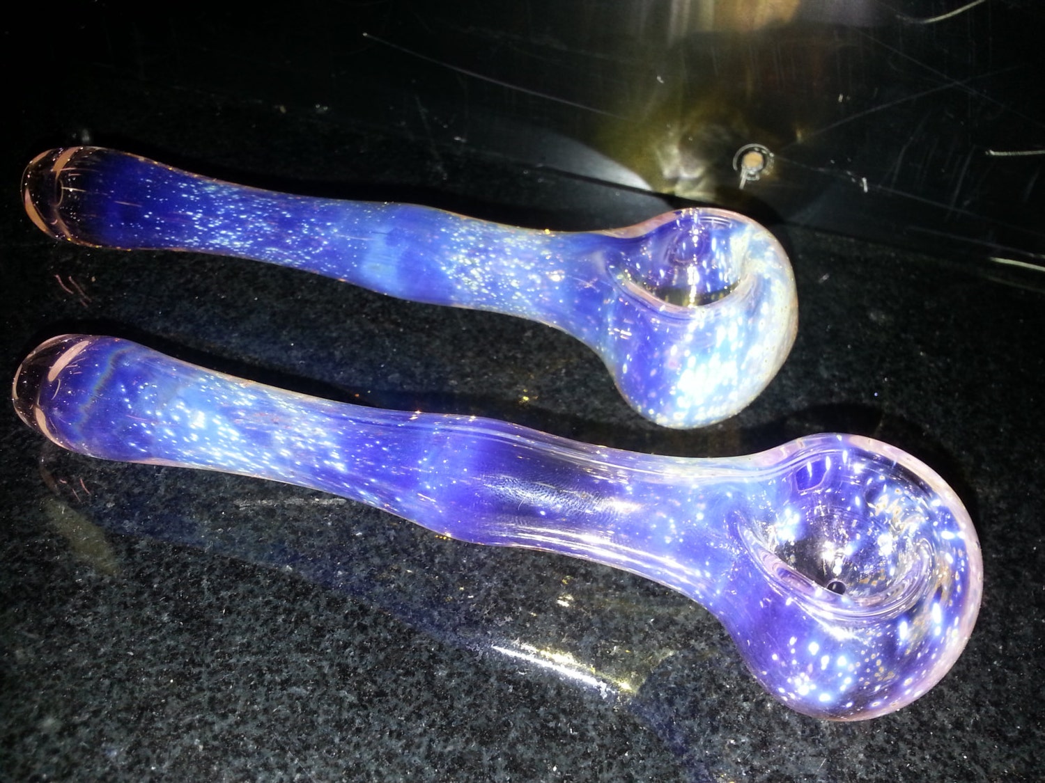 color changing pink space pipes