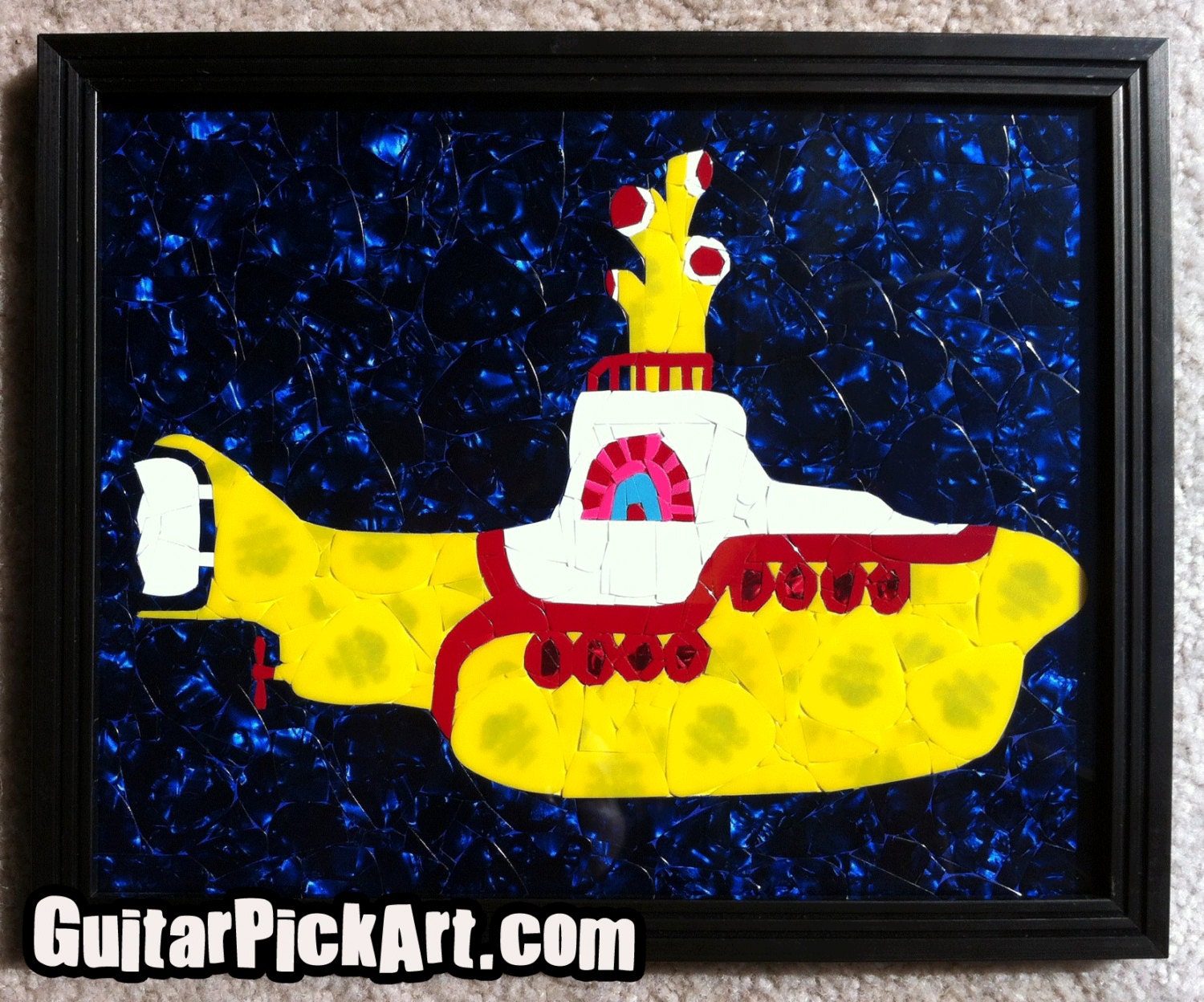The Beatles "Yellow Submarine" Guitar Pick Art