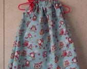 Whimsical Owl Pillowcase Dress - Size 18 Months