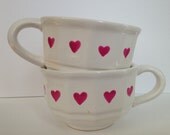 Hearts, Pair of small mugs