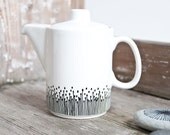 Unique wedding gift, weddings, Hand-painted pot "somewhat angular", black and white