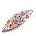 minimalist statement necklace pendant silver lavender purple orange