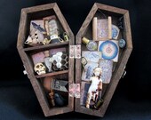 He Ran with Scissors - Miniature Coffin Shadow Box