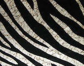 Hand Made Silk Scarf. silk Batik Scarf. Zebra print scarf.animal print scarf. silk square scarf. black and white scarf. 26x26. silk bandana - SHANInewyork