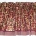 Mill Creek Dark Red Gold Green Floral Toile Valance 17" x 81" Medium Weight Curtain Window Treatment