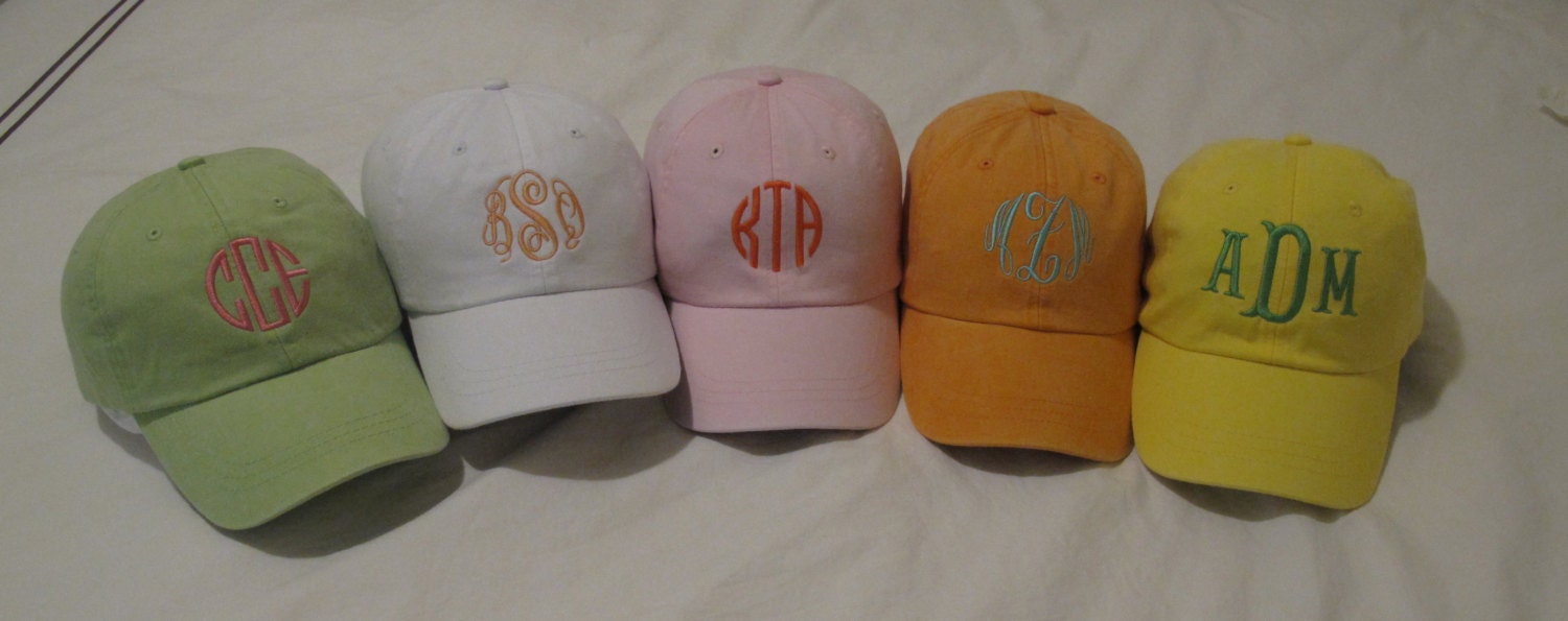 Monogrammed hats