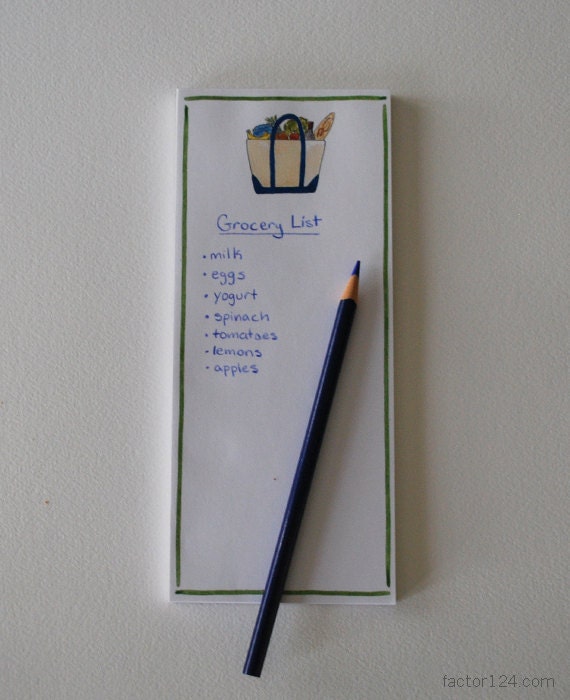 Grocery List Notepad