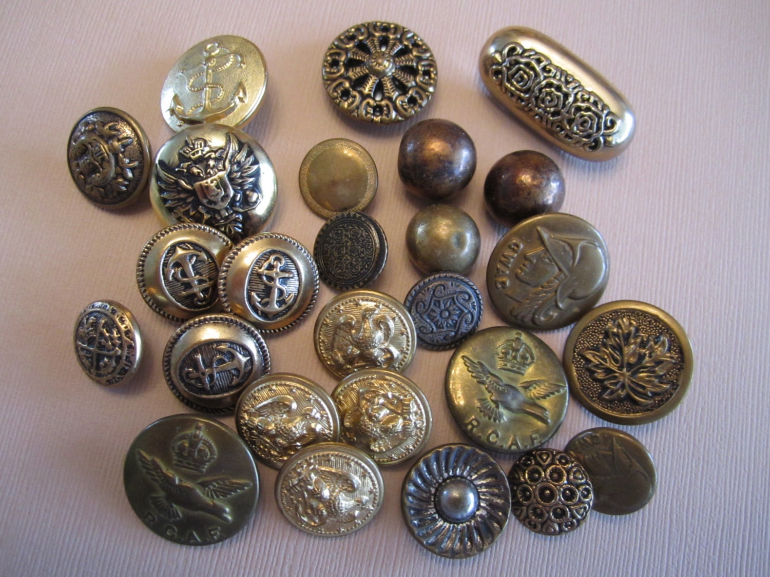 Brass Button Lot - (26)