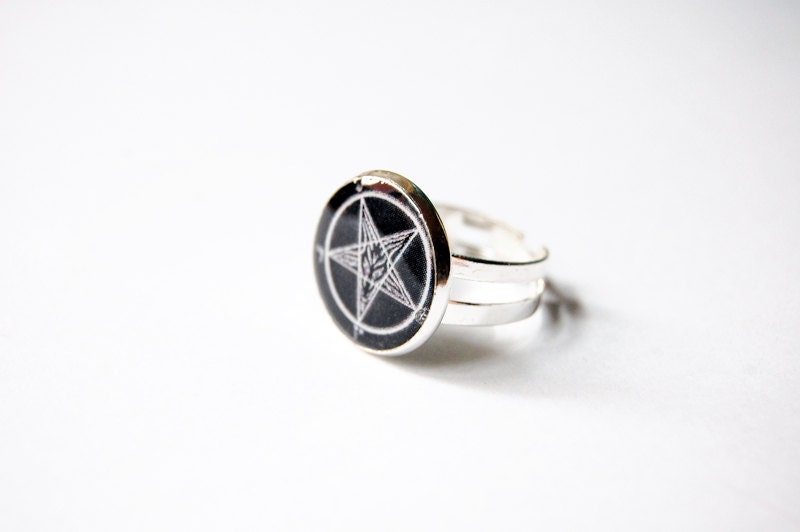 Sigil of Baphomet - Handmade Vintage Cameo Ring