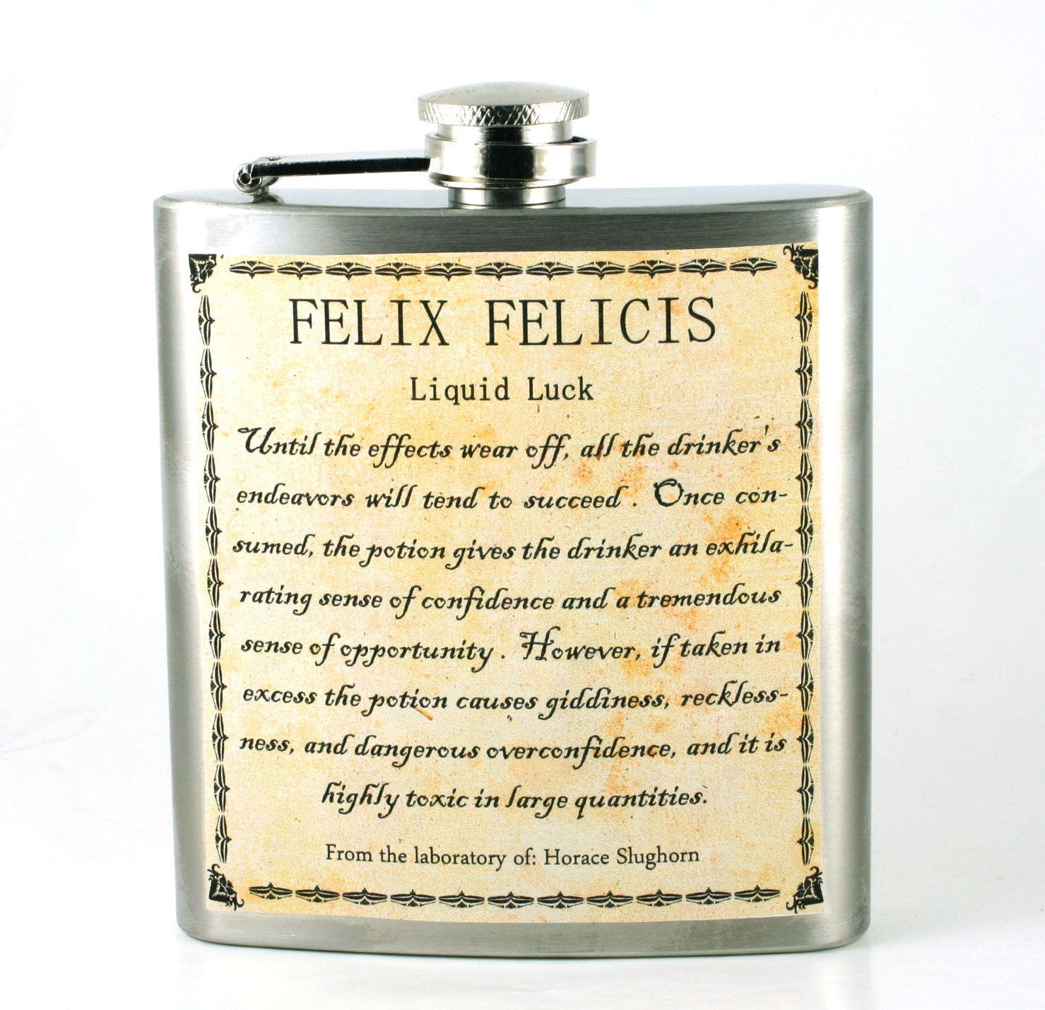Harry Potter FELIX FELICIS Flask- unique gift for Harry Potter fans - potions - For luck