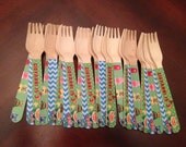 24 Wooden Forks or Spoons- Yo Gabba Gabba Il_170x135