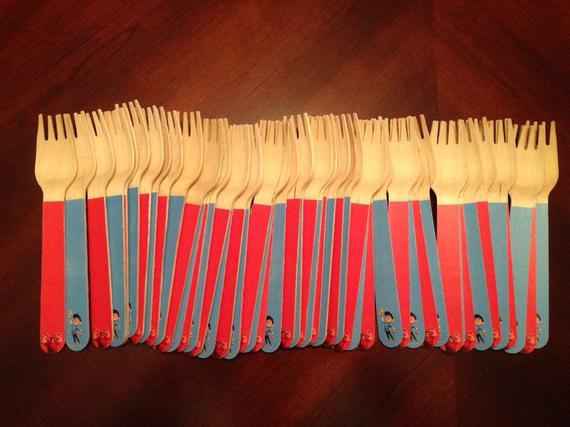 24 Wooden Forks or Spoons- Wreck it Ralph Il_170x135