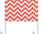 PHOTO BOOTH, Backdrop and Stand, Wedding Photo Booth, Coral and White Chevron, Photo Backdrop, Lowers for Kids, Photography Background