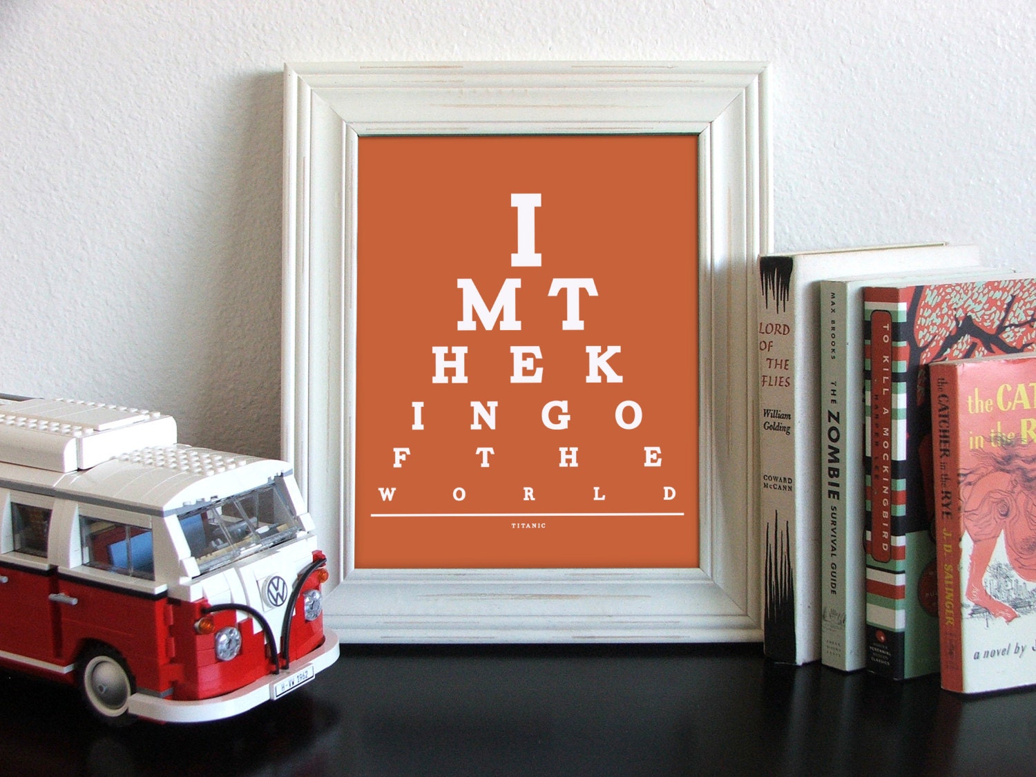 Titanic, I'm The King Of The World Eye Chart, 8 x 10 Giclee Print BUY 2 GET 1 FREE