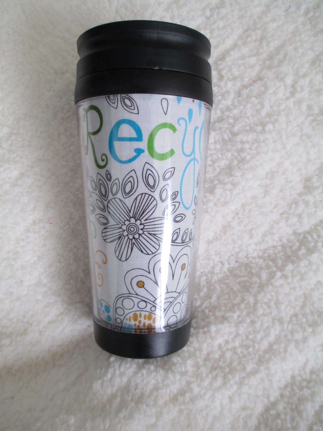 Go Green Reuse & Recycle - Custom Travel Mug