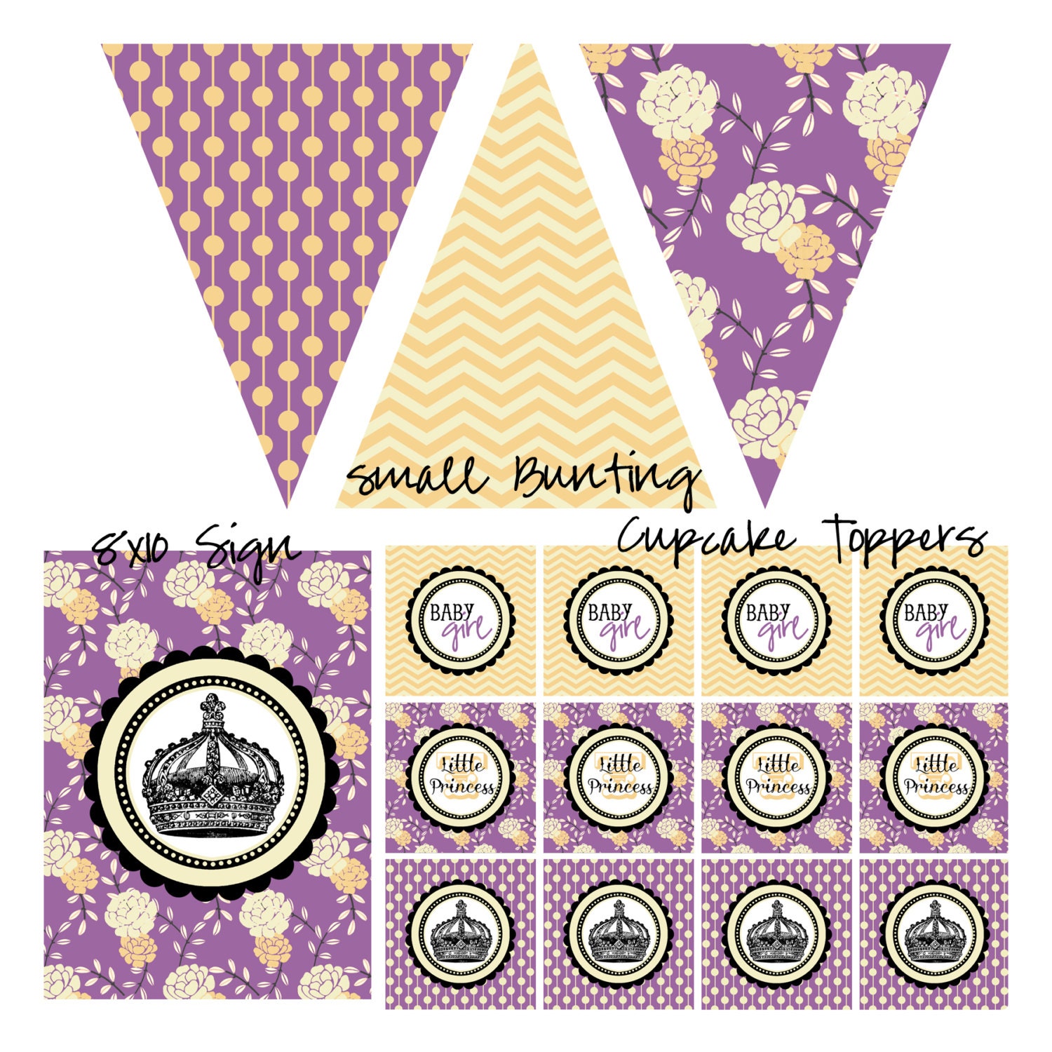 Purple Princess Mini PDF Printable Collection Il_170x135