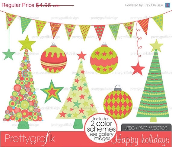 60% OFF Save big Holiday christmas clipart, commercial use, vector graphics, digital clip art, digital images - PGCLPK399 Il_170x135