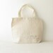 Small Canvas Tote Bag - Love Tote Bag - Valentines Day Bag - Hand Written "Love" and small heart on 10 3/4" x 8 1/4" Tote Bag