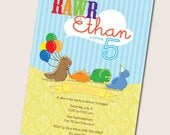 Dinosaur - Baby Boy Girl Birthday Party Invitation - Customized Printable by Paperholic Il_170x135