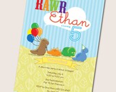 Dinosaur - Baby Boy Girl Birthday Party Invitation - Customized Printable by Paperholic Il_170x135