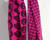 Chiffon skull stripes large and small pink color..shawl/wrap/scarf/accessory/hijab/gift/women gift/pashmina/scarves/lightweight/fashion