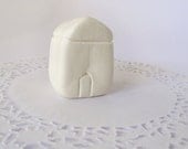 Miniature clay house - White clay house no1 - little clay house - home decoration