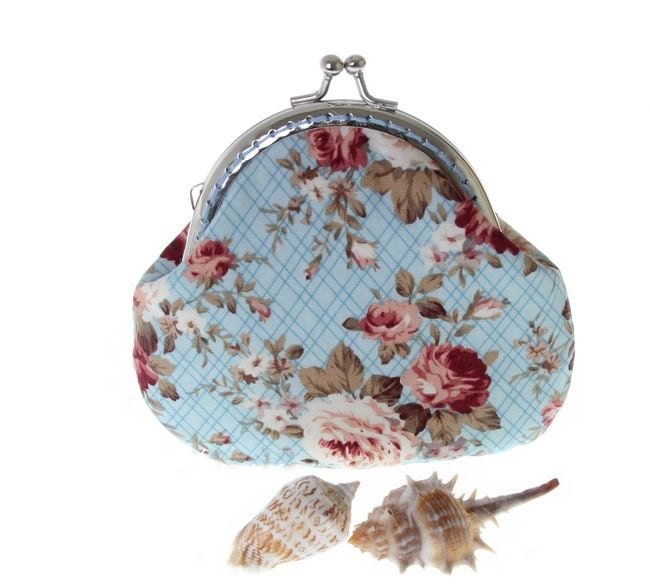 MAKE IT YOURSELF - Handmade country floral clutch coin bag purse sewing kits