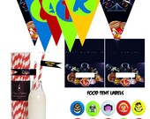 Angry Bird Star Wars Children's Birthday Party Theme Decoration Pack Bunting Cupcake Toppers Drink Flags Food Tent Labelss