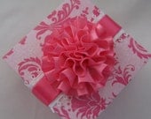 Wedding favor gift box - Wedding place card holder - gift box - handmade - paper - wedding - pink - white