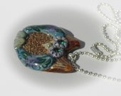 Owl Always Love You Pottery Owl Jewelry Necklace Baby Owl Pendant Necklace Focal
