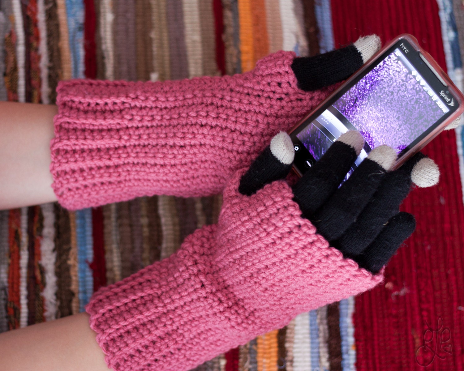 PINK arm warmers / fingerless gloves handmade crochet winter accessory super cute fun soft baby light pink / ready to ship.