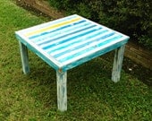 Summer breeze hand painted wood table