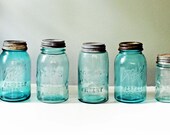Vintage Aqua Blue Decorating Jars Houston Texas