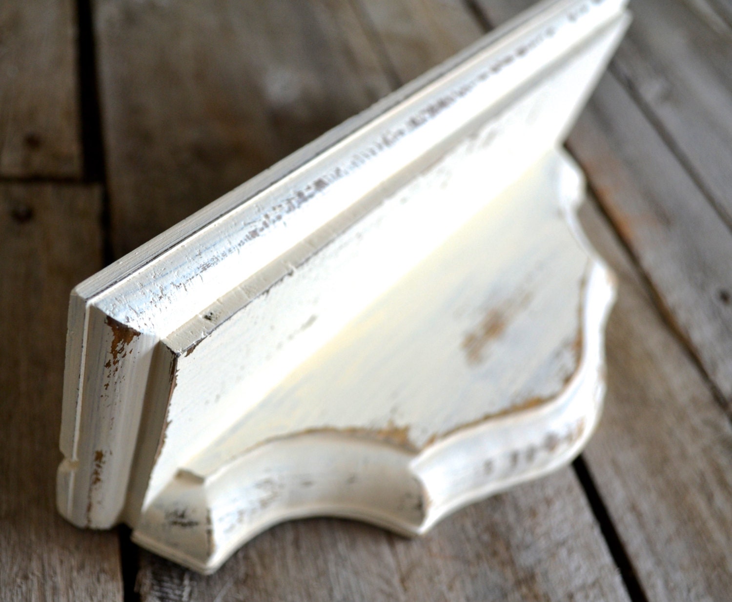 Small Vintage White Shabby Chic Shelf