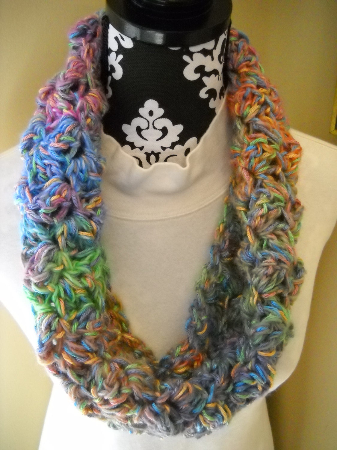 Wide Cowl - Soft, Cuddly and Drapey in Go With Everything Pastels - Works as a Hood Too