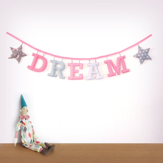 Handmade 'DREAM' Fabric Garland Il_570xn