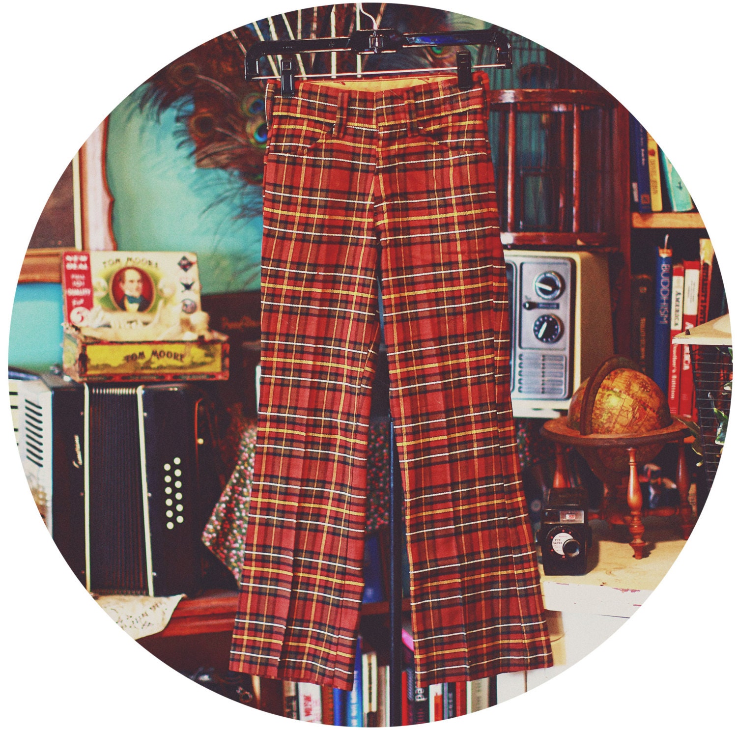 vintage 70s kids plaid pants // vintage childrens clothes // retro boys pants