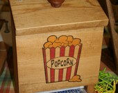 Microwave Popcorn Holder.  Handmade from Pine - Stained Golden Oak.
